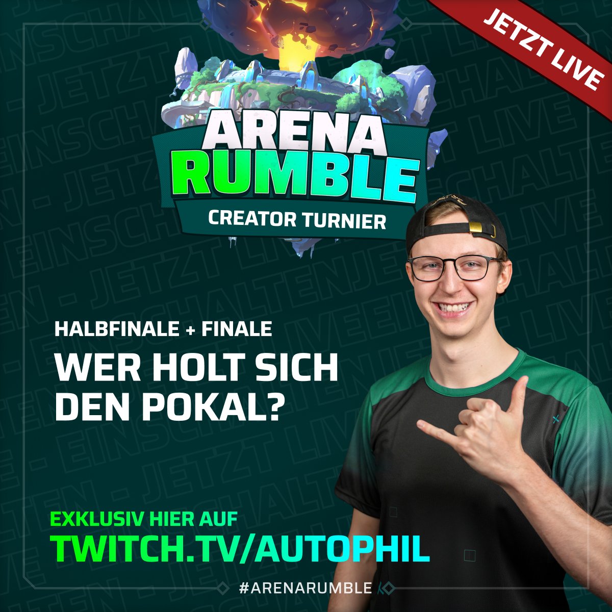 Autophil_lol's tweet photo. ⚠️ TAG 2 von #ArenaRumble⚠️

Der LETZTE Tag startet jetzt. 👀

➡️➡️ https://t.co/WwarfwXwhJ ⬅️⬅️

➡️ Halbfinale 1
➡️ Halbfinale 2
➡️ FINALEEEE https://t.co/aB0TKyWwT8