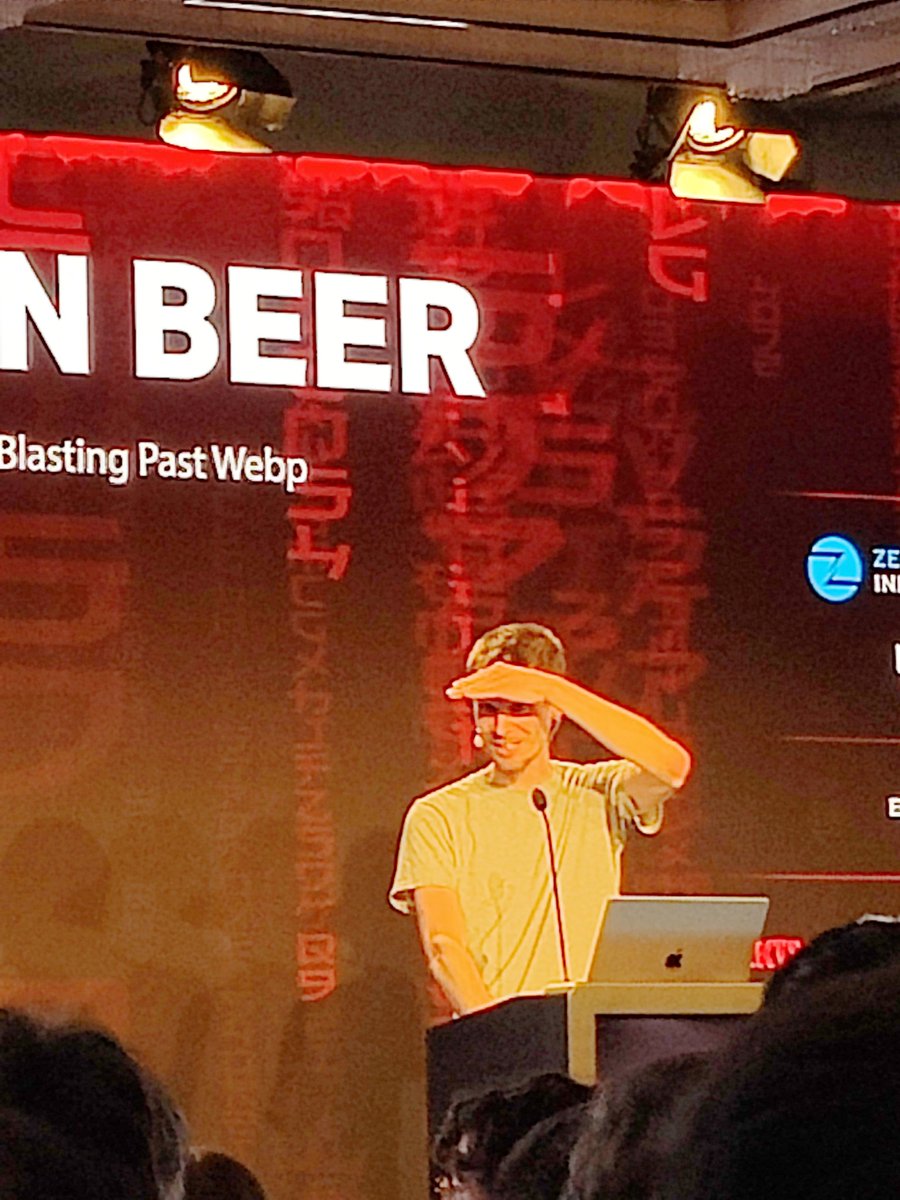 @i41nbeer desperately staring/glaring/scanning the audience trying to spot the authors of the exploit he's partially analyzed highlights the amazing achievement of @offensive_con bringing together all sides of our industry.