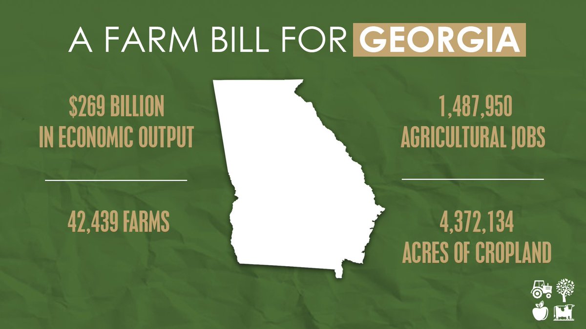 Agriculture is central to Georgia's economy, from peaches to pecans, and everything in between. Georgia's producers need and deserve a 5-year #FarmBill.🥜🍑