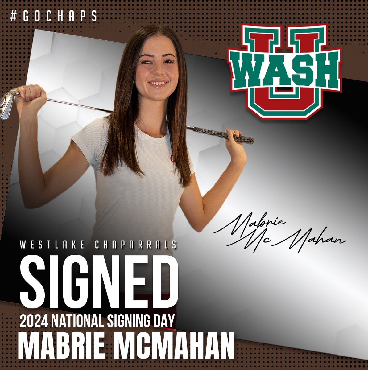 Women’s Golf competed in the Region IV Golf Tournament during our spring signing day. Today, we’re thrilled to report that Mabrie McMahan will continue her academic and golf career at Washington University in St. Louis. Congratulations, Mabrie. #GoChaps #BattleOn