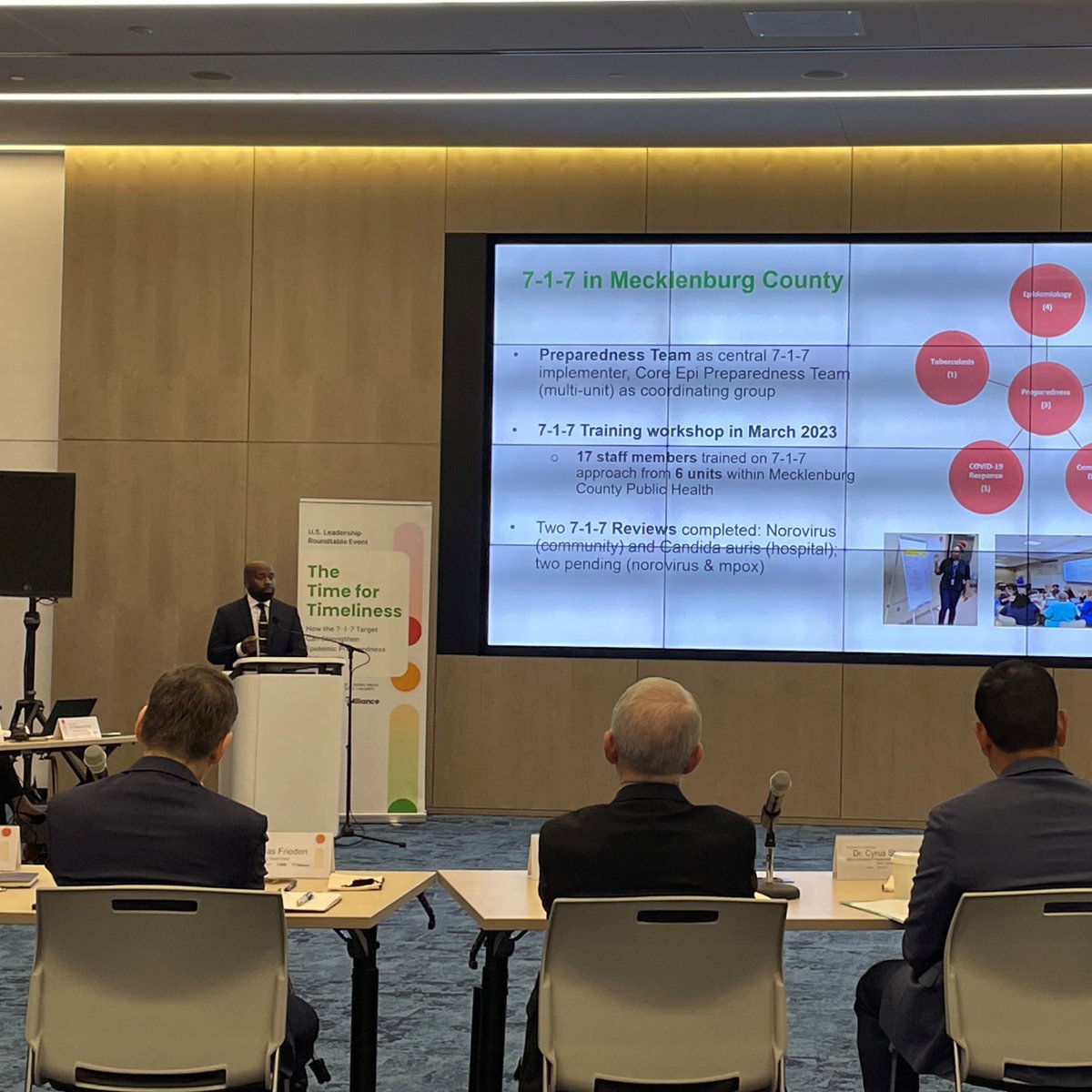 Dr. Raynard Washington (@raynard_w) on Twitter photo Proud to represent <a href="/MeckCounty/">Mecklenburg County</a> yesterday speaking alongside these public health champions at <a href="/ResolveTSL/">Resolve to Save Lives</a>'s US Leadership Roundtable at <a href="/georgetown_ghss/">The Center for Global Health Science & Security</a>.
Kudos to our team for piloting 7-1-7 as a process improvement and preparedness tool for outbreak response. #localpublichealth Proud to represent <a href="/MeckCounty/">Mecklenburg County</a> yesterday speaking alongside these public health champions at <a href="/ResolveTSL/">Resolve to Save Lives</a>'s US Leadership Roundtable at <a href="/georgetown_ghss/">The Center for Global Health Science & Security</a>.
Kudos to our team for piloting 7-1-7 as a process improvement and preparedness tool for outbreak response. #localpublichealth
