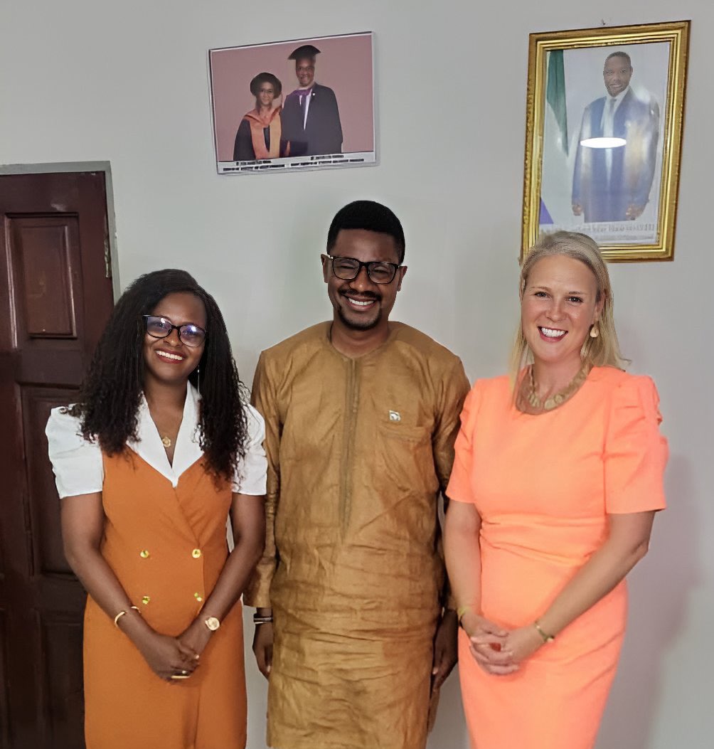 Productive meeting yesterday with @LisaJChesney, 🇬🇧 High Commissioner to #SierraLeone. We discussed @techhigheredu plans to transform technical & higher education & safeguard the investments in education. We look forward to potential collaboration & economic growth opportunities.