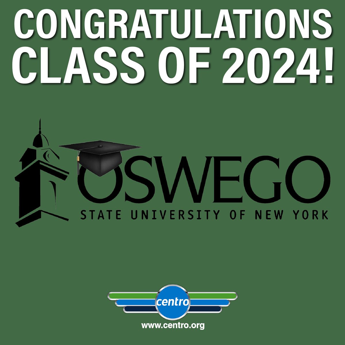 GoCentroBus's tweet image. #Graduation2024 #SyracuseUniversity #sunyoswego #CongratsGrads