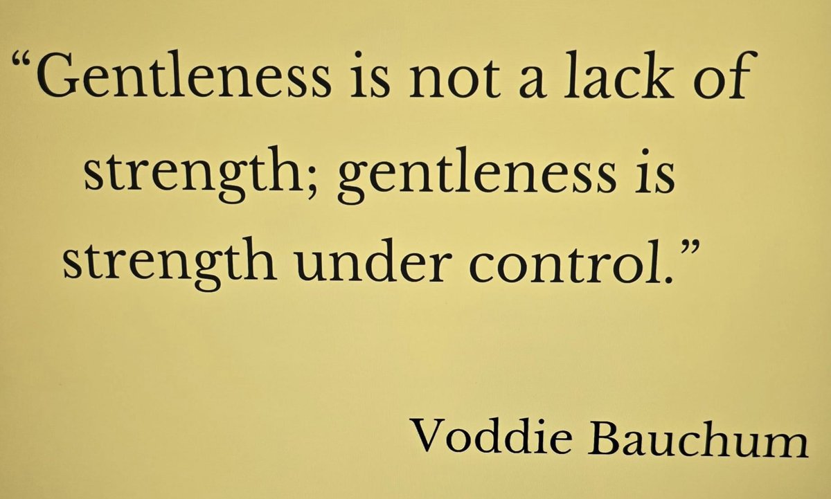 “Gentleness is not a lack of strength; gentleness is strength under control.” 🎯

Voddie Bauchum