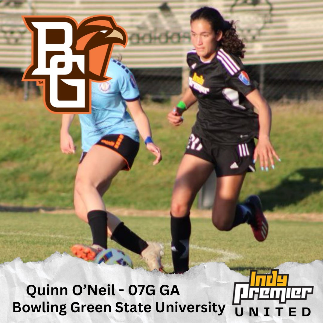 🚨2025 College Commitment🚨
Congrats to Quinn O’Neil - IPU 07G GA - has committed to continue her career at Bowling Green State University. She has been with Indy Premier United for 3 years, she plans to study Pre-Dentistry.

Thank you bgsu_wsoccer

#flyfalconsfly🦅 #findyourfit