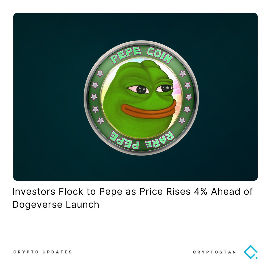 PEPE's bullish growth is supported by its position above the 50-day and 200-day SMAs. The meme coin market is rebounding, with Dogeverse, a new Dogecoin derivative, attracting investor interest. 

#pepe #dogeverse #blockchain #cryptoprojects #memecoins #cryptotrading #cryptostan