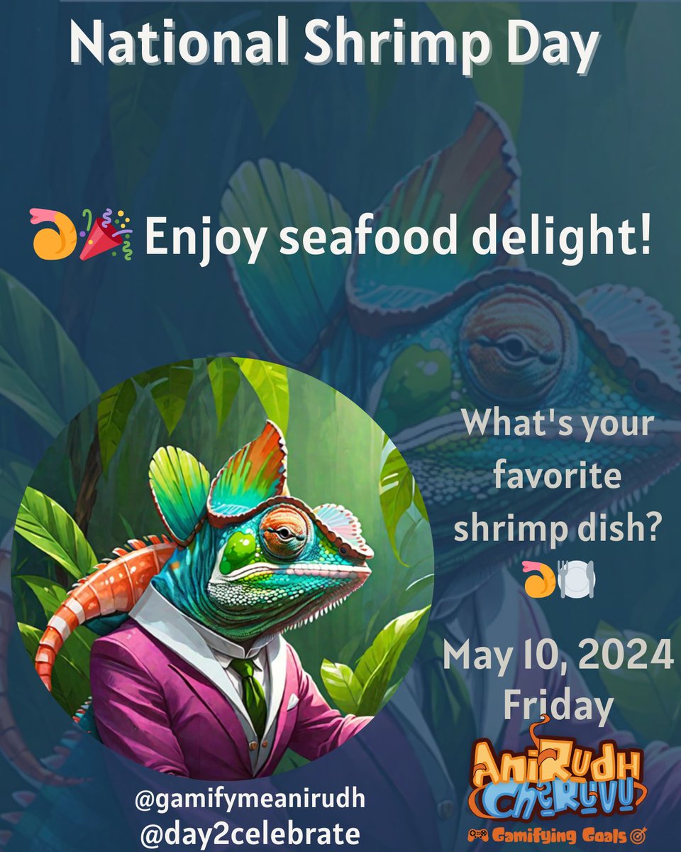 🍤🎉 Get ready to dive into deliciousness because it's National Shrimp Day! Let's celebrate these savory crustaceans in all their flavorful glory. Wh

#NationalShrimpDay #ShrimpLovers #SeafoodFeast #ShrimpDishes #DeliciousEats #OceanFresh #TastyTreats #Sood