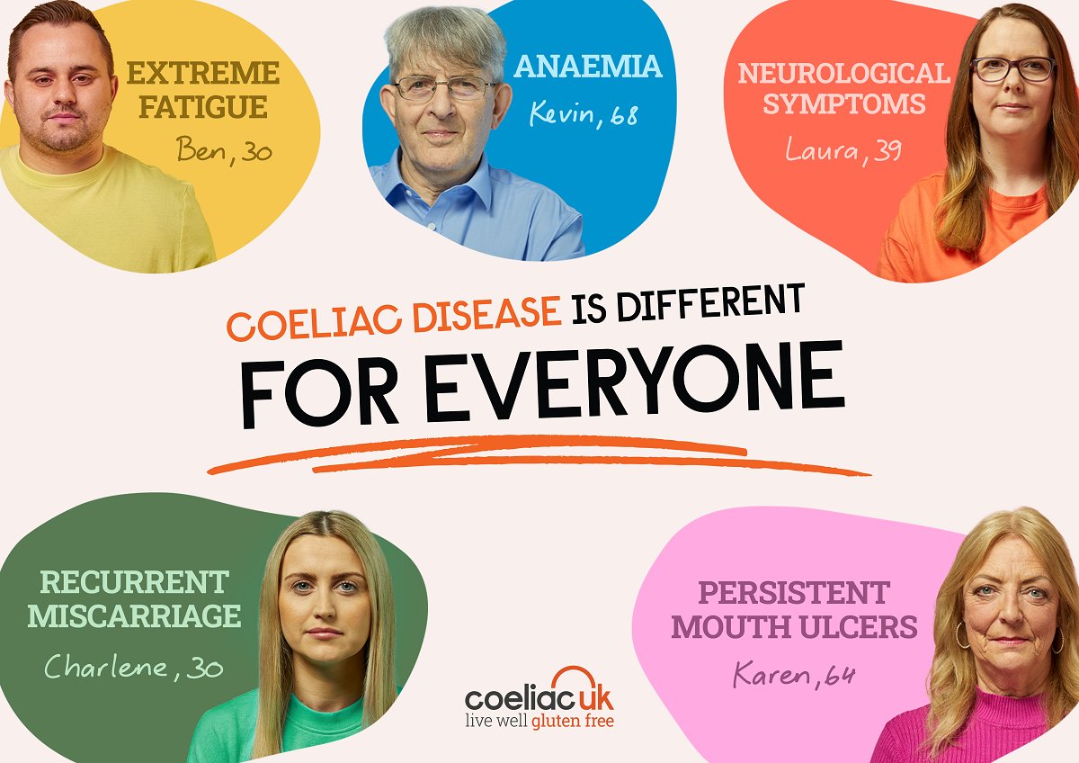 Is it Coeliac? Know the signs! Keep an eye out for: 1. Digestive issues like bloating and diarrhoea 2. Fatigue and weakness 3. Skin rashes or mouth ulcers 4. Unintended weight loss For more information, go to coeliac.org.uk/home/ #Coeliac