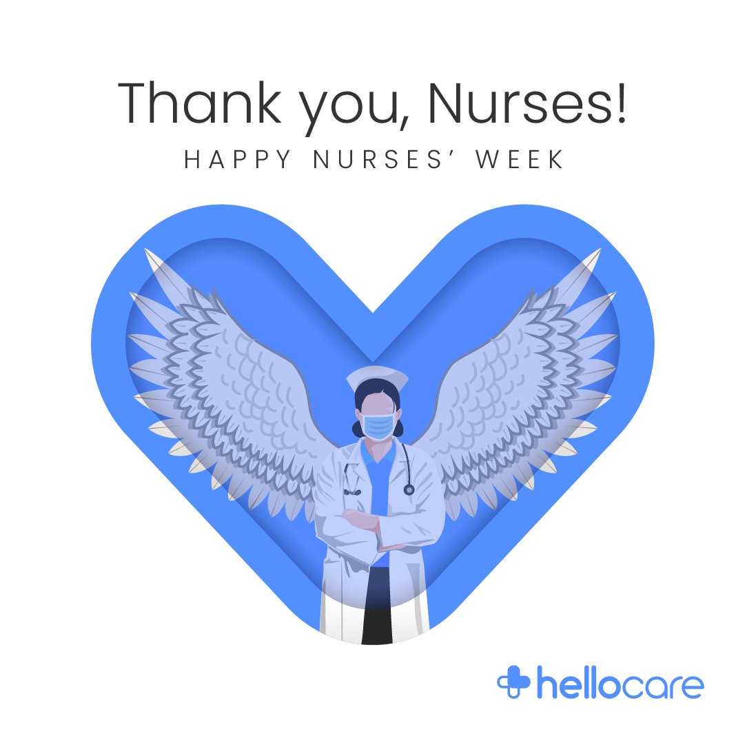 From bedside to virtual side, your commitment to patient well-being shines brightly. Thank you for being the heart of healthcare, today and every day. 

Happy Nurses Week from hellocare! 💙 

#NursesWeek #VirtualCare #HealthcareHeroes #ThankYouNurses