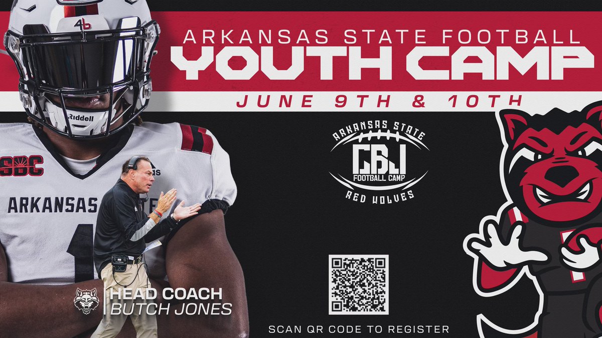 This will be a great camp for youth players! @CoachButchJones and his staff are excited about being able to host this camp!