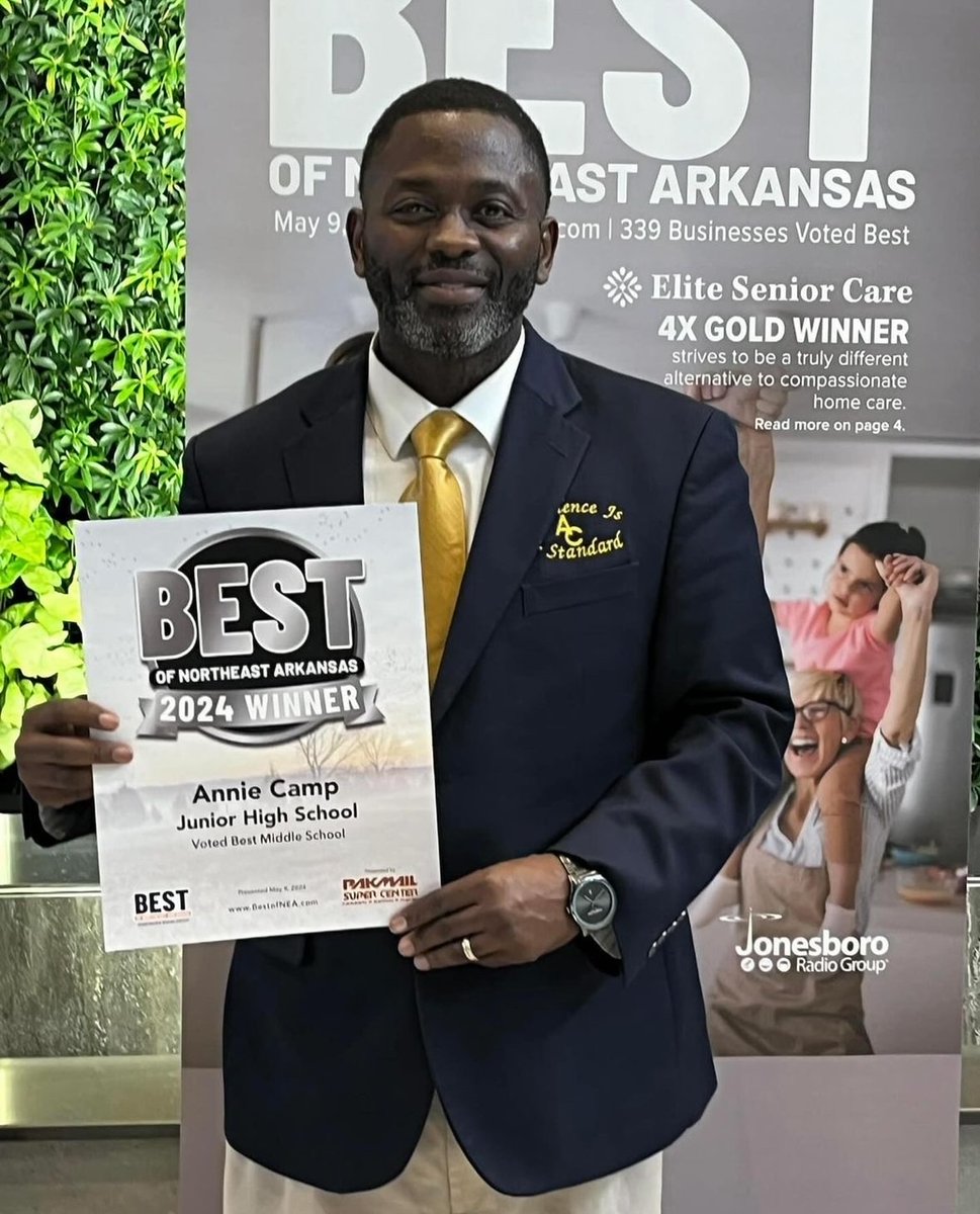 Congrats to Annie Camp Junior High and NEACTC for receiving awards from Best of Northeast Arkansas! Annie Camp received a silver Best of NEA award for middle school and NEACTC received a gold Best of NEA award for vocational school! #CaneClassroom #CaneOTR