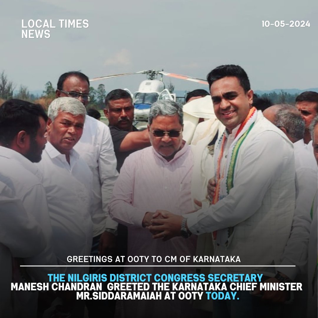 Happy to meet & greet respected Karnataka Chief Minister Mr. @siddaramaiah at ooty today. Along side senior leaders of Nilgiris District Congress Committee. @KPCCPresident @Bhavyanmurthy @K_T_L #karnataka #chiefminister