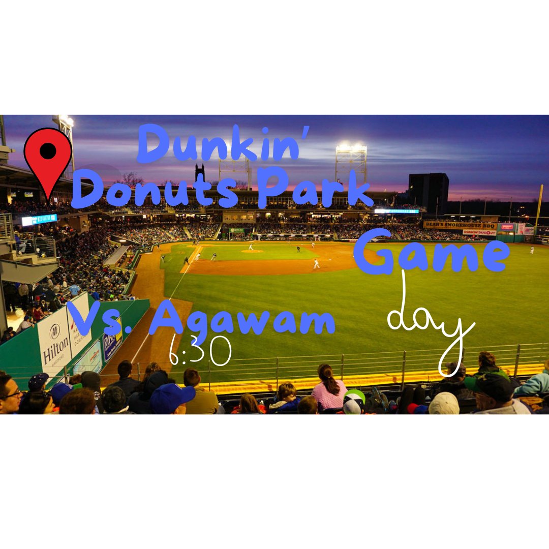 Baseball will be playing in their annual Yardgoats game at Dunkin' Donuts Park tonight at 6:30 against Agawam. Tickets can be bought at the door. Go support! #goterriers ⚾