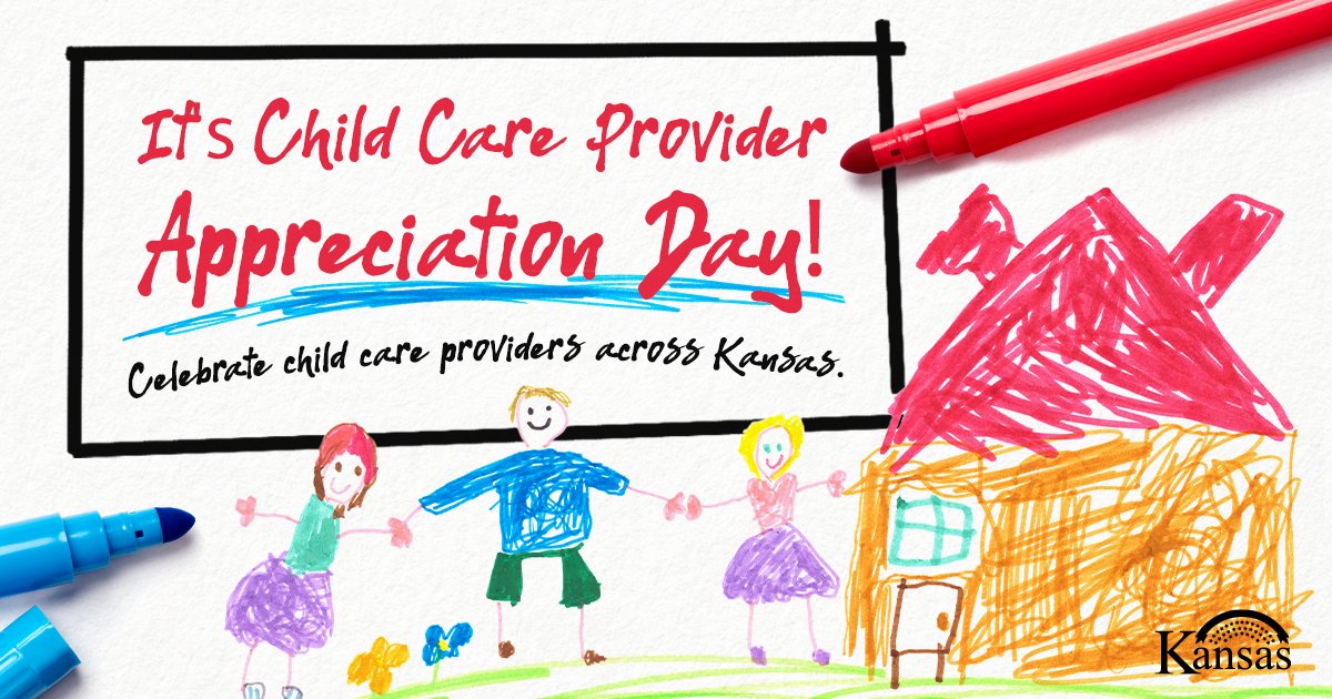 On Child Care Provider Appreciation Day, let's recognize the vital role providers play in nurturing Kansas children and supporting hardworking families. We must do all we can to ensure Kansas' child care providers have the resources and support they need.