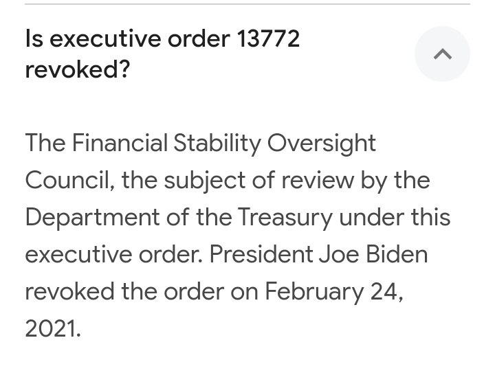 Just to add to the original post.... Does it surprise anyone that Biden revoked this executive order in 2021? 🤦🤦🤦🤦🤦🤦 #FJB #XRPCommunity