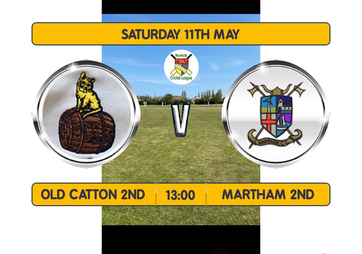 The first team are up against <a href="/BecclesTownCC/">Beccles Town CC</a>  at home tomorrow.

Why not pop down and enjoy the cricket in the sunshine with a nice cold beer 🍻 

The second team are away against <a href="/OldCattonCC/">Old Catton Cricket Club</a> 

Good luck to both teams 🏏🍻