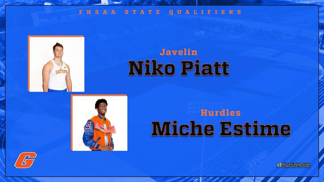 Congrats <a href="/niko_piatt/">Niko Piatt</a> and <a href="/MicheEstime/">R.mixhe</a> on qualifying for states. Proud of you guys  #GPack 🐊