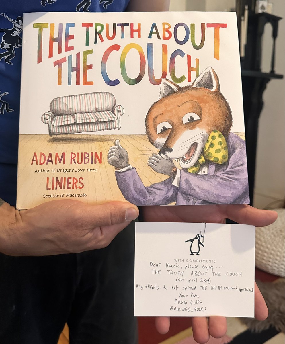 We’ve been seeing our dear friend Adam Rubin’s newest title out in stores all across the country. Arrived home from tour to find our very own copy awaiting us. 🖤 Adam, THANK YOU… your talent blows us away. The kids loved this one, and so do us adults. Out now! Go get it!