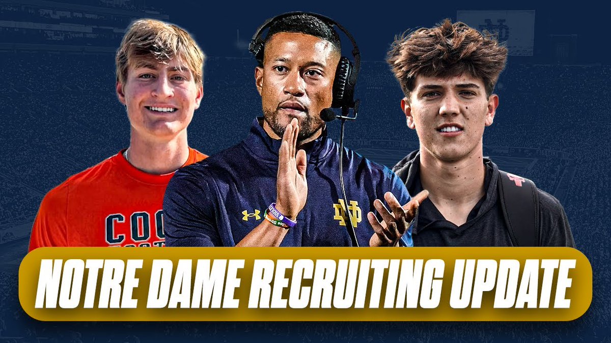 Hello Notre Dame fans! @ByKyleKelly and I will be talking about our recent road travels to see Fighting Irish football recruits during our YouTube live show at 1 p.m. ET ‼️☘️ Link here: youtube.com/watch?v=nY0KFh…