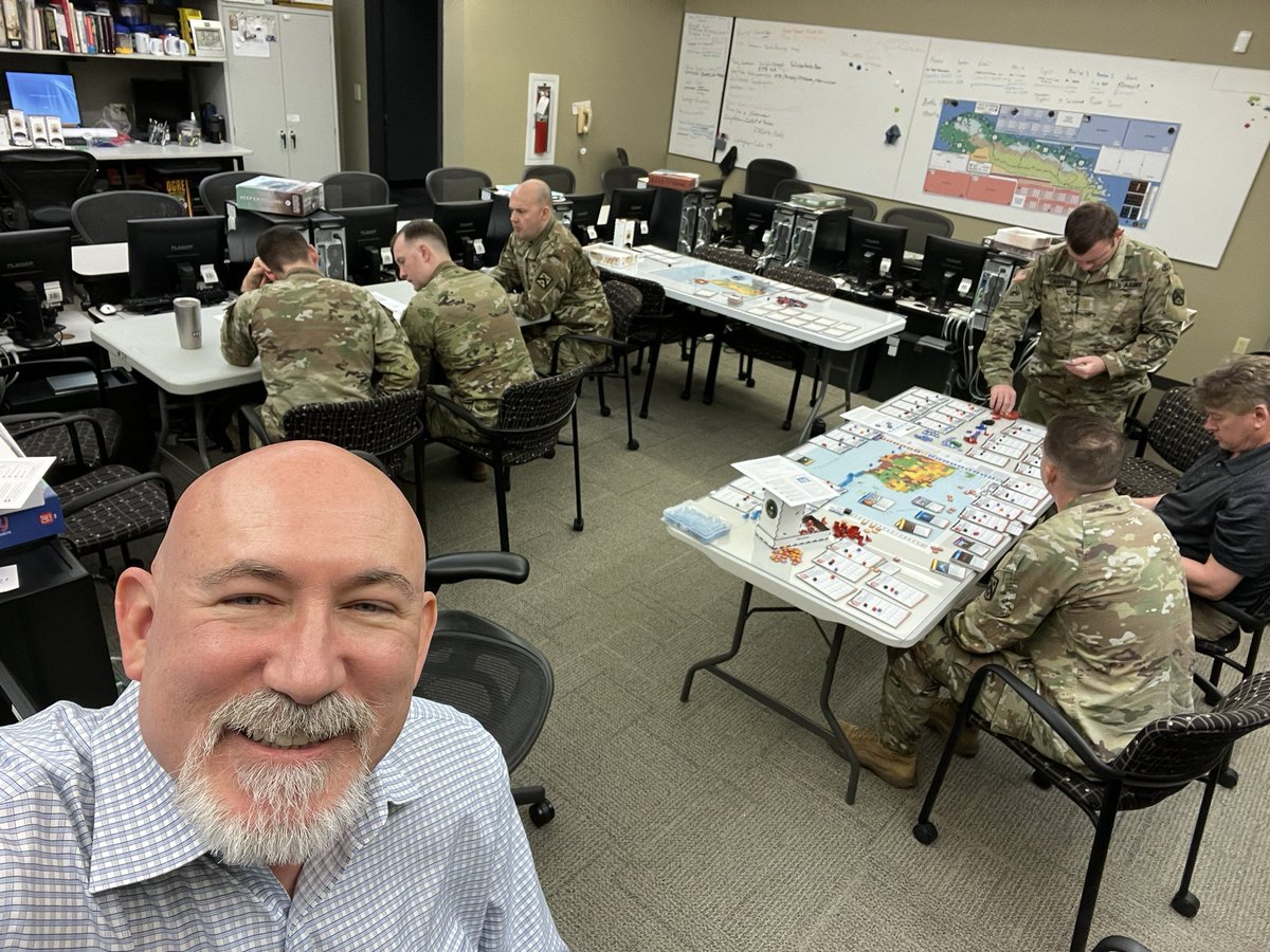 smarkg52's tweet photo. Learning @SebastianBae Littoral Commander today. Students executing #MDO @USACGSC @ArmyUniversity today to teach a Leader Professional Development class in the future. Experiential learning > power point every time! https://t.co/6s9vdalDpK