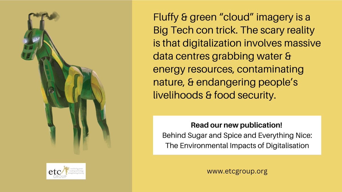 🥁Read our new publication: bit.ly/BehindSugar
😱We dissect the digitalization process to reveal its extractive, polluting & material nature. @FoEint @TWN_GLOBAL @ITforChange @ciel_tweets @IENearth @safecosmetics @focussouth @CSM4CFS #FoodSovereigntyNow #2024UNCSC