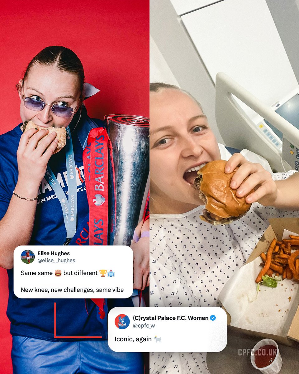 Yeah, she's an icon 🍔🏥 #CPFC | @Elise__Hughes