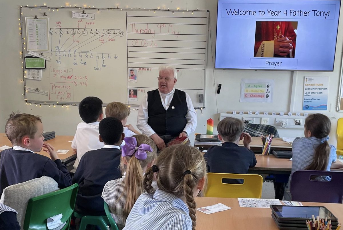 Thank you Father Tony for coming to speak to the children about prayer. The children were engaged and eager to learn more about different religions. @CroxtethC