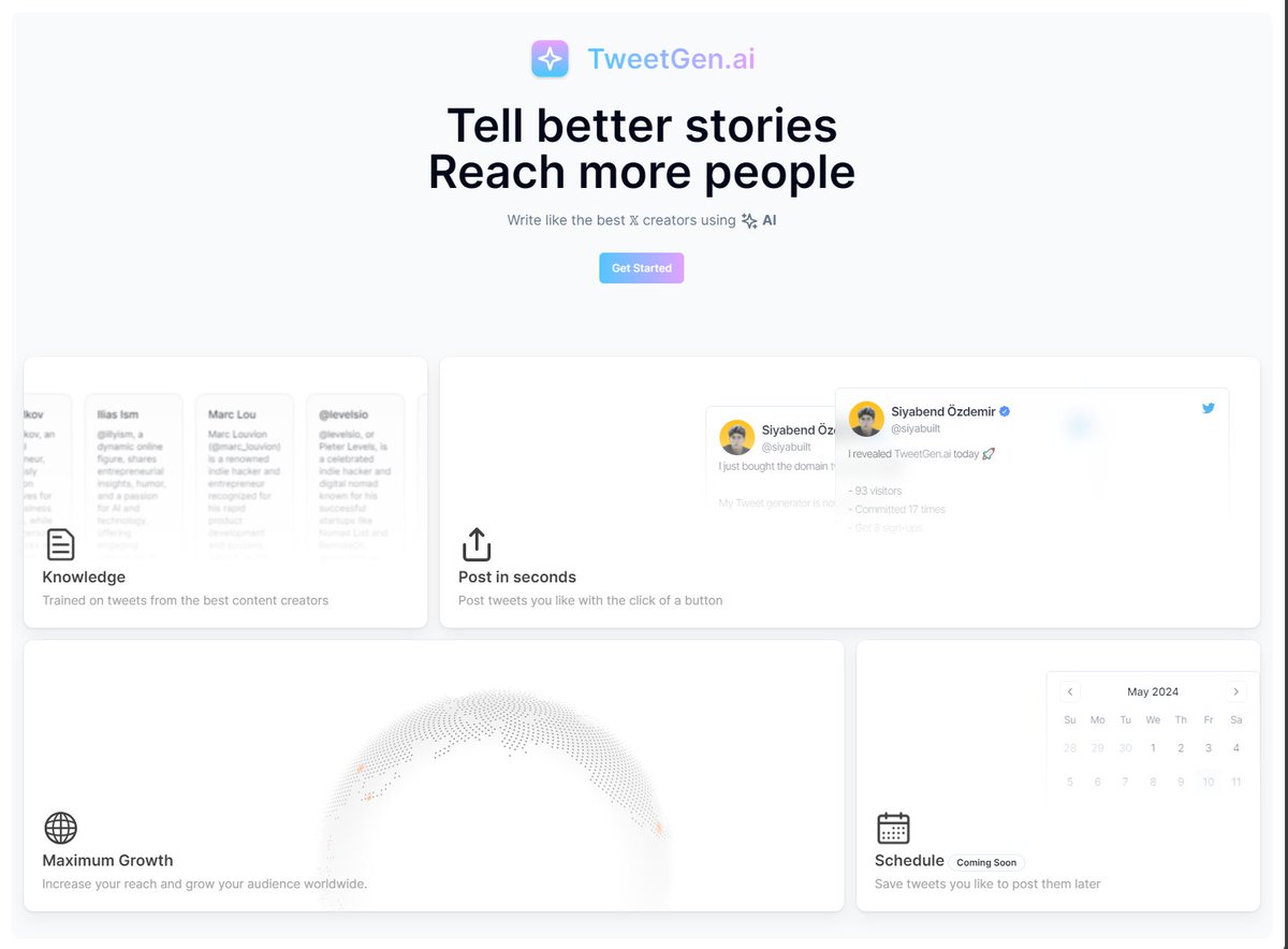 siyabuilt's tweet photo. I just pushed a new update for https://t.co/V5DMW8NQJW

✨New intro page!

Lots of people didn’t like being redirected to the login page directly. Now the user gets to see the dashboard, but with some info in a nice Bento grid that showcases the AI + they can sign up!

👇1/2 https://t.co/g3QuZYBzBD