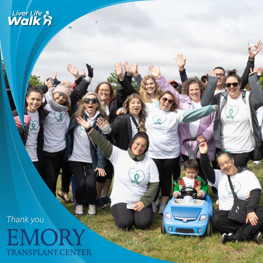Join us in thanking #LiverLifeWalk Atlanta Supporting Sponsor, @emoryhealthcare Transplant Center, for their support at Brook Run Park in Dunwoody. We are so appreciative of their continued commitment to helping liver patients nationwide! Join us tomorrow liver.news/ALFWalkGA
