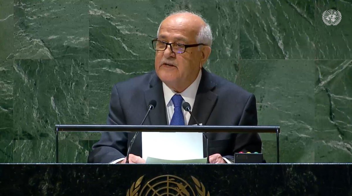 .<a href="/Palestine_UN/">State of Palestine</a> Amb Mansour: "A yes vote is a vote for Palestinian existence, it is not against any State, but it is against the attempts to deprive us of our State. That is why the Israeli government is so opposed to it. Because they oppose our independence and the two-State