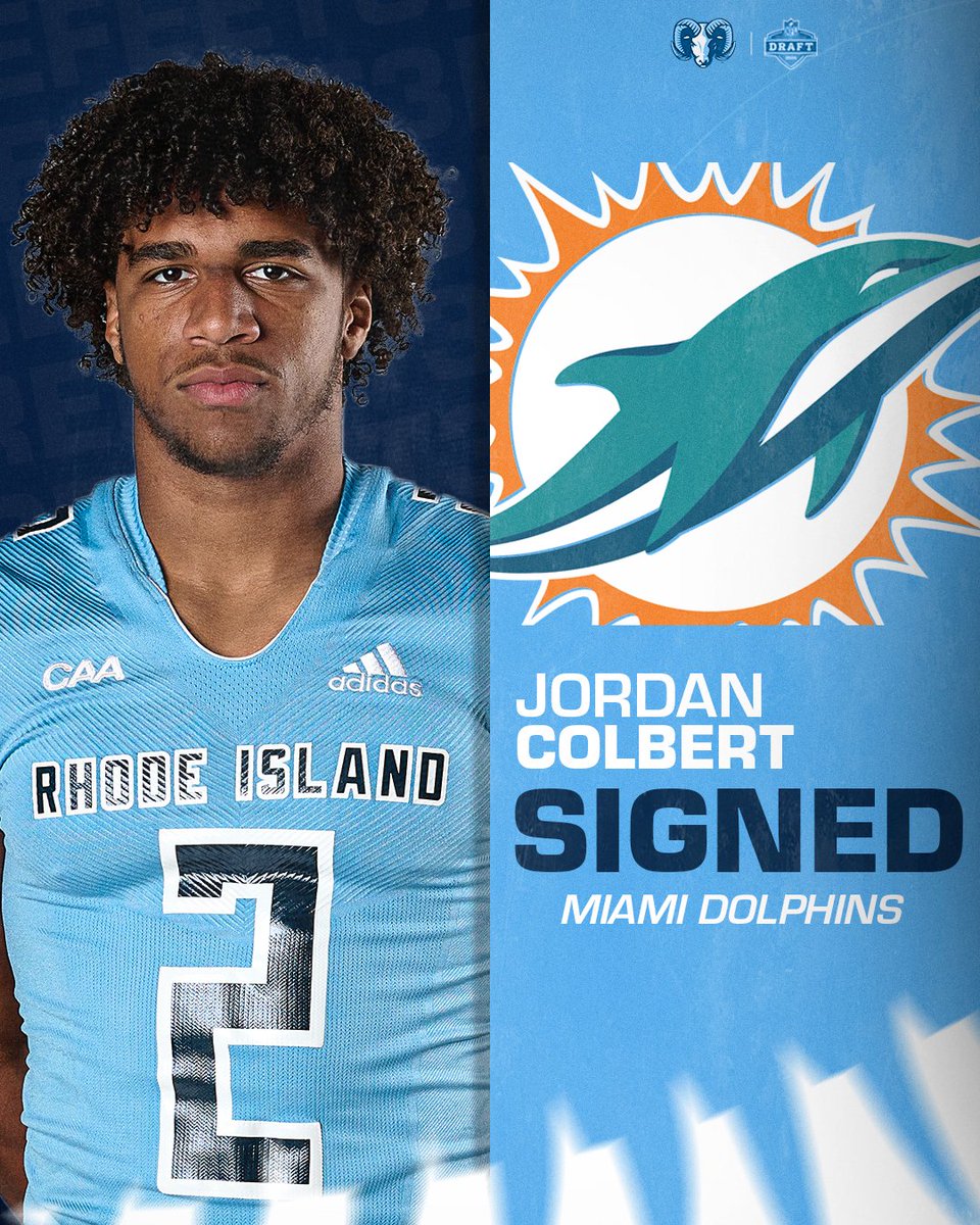 .@Jordan_Colbz 🖊️ @MiamiDolphins Safety Jordan Colbert has signed as a free agent with the Miami Dolphins 📰 gorhody.com/news/2024/5/10… #GoRhody #3MoreFeet