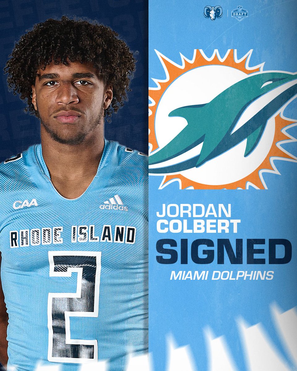 Rhody Football (@rhodyfootball) on Twitter photo .<a href="/Jordan_Colbz/">Jordan Colbert</a> ποΈ <a href="/MiamiDolphins/">Miami Dolphins</a>
Safety Jordan Colbert has signed as a free agent with the Miami Dolphins
π° gorhody.com/news/2024/5/10β¦
#GoRhody #3MoreFeet .<a href="/Jordan_Colbz/">Jordan Colbert</a> ποΈ <a href="/MiamiDolphins/">Miami Dolphins</a>
Safety Jordan Colbert has signed as a free agent with the Miami Dolphins
π° gorhody.com/news/2024/5/10β¦
#GoRhody #3MoreFeet