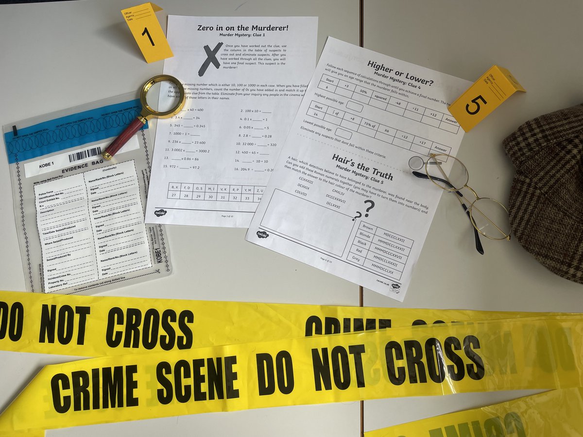 🔎📏 Maths Murder Mystery 📏🔎 This week at Maths Club the pupils used their problem-solving and teamwork skills to solve the murder mystery. Well done girls! See Miss Houston to join the fun.