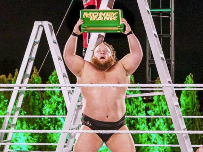 5/10/2020 Otis won the Men's Money in the Bank Ladder Match at Money in the Bank from Titan Towers in Stamford, Connecticut. #WWE #MITB #Otis #AJStyles #AleisterBlack #MalakaiBlack #DanielBryan #BryanDanielson #BaronCorbin #ReyMysterio #MoneyInTheBankLadderMatch