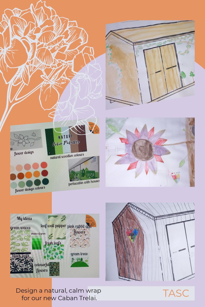 SchoolTrelai's tweet photo. A lovely way to end a busy week in #tpsYear4 with an arty TASC problem. We were so excited to learn about our new Caban Trelai coming in Septmeber and relished the opportunity to design a calm and natural wrap for our new portacabin. #tpsExpressive https://t.co/8pL3GxM5f9