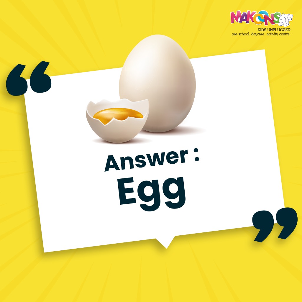 makoonsschool's tweet image. Can you guess this word? Here&apos;s a hint: It makes your breakfast yummier &amp;amp; your cakes flufflier. Can you identify all the letters in the spelling?#LearnWithMakoons #LogicalLearning #GuessTheWord #EggcellentRiddle