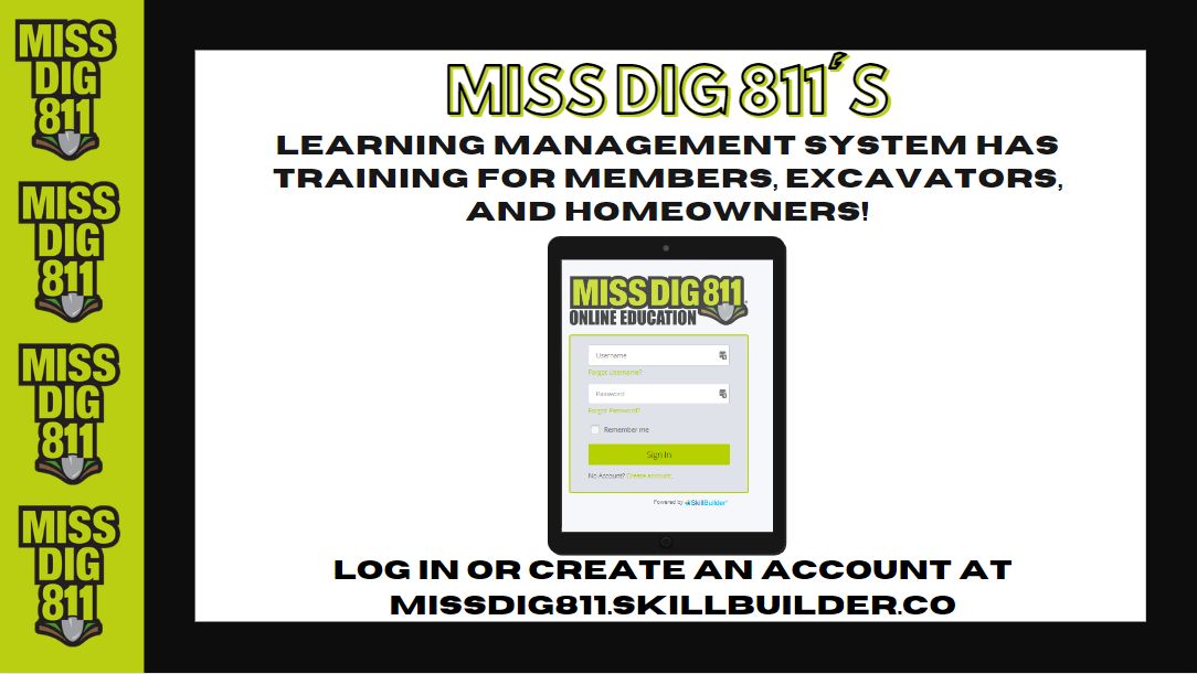 Check out MISS DIG 811's free training here: buff.ly/3fHcaK6