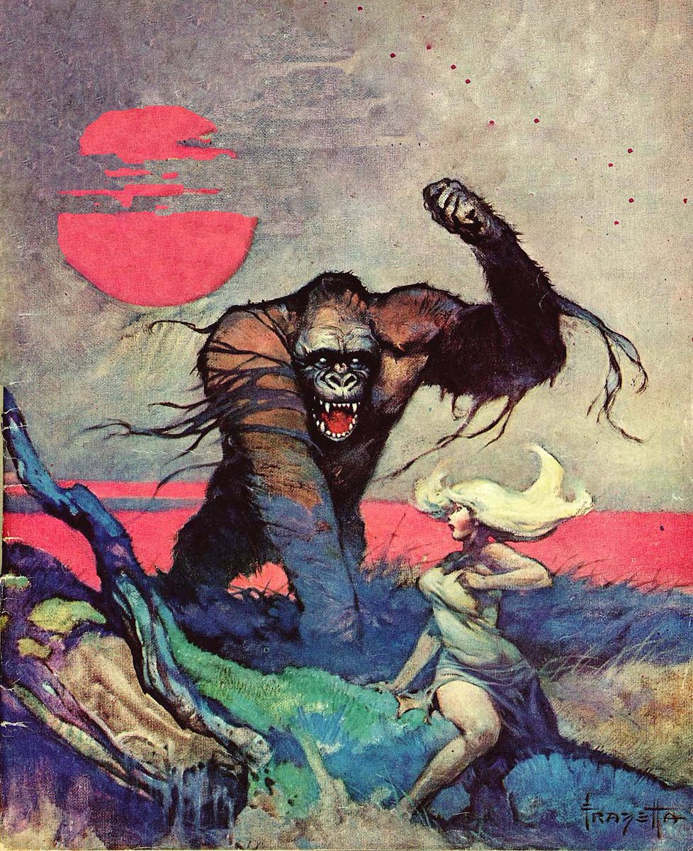 Frank Frazetta died on this day, so here's some of his 1960s comic and book cover art. 1st for 'Tales from the Crypt' (Dec'64); 2nd Ray Bradbury 'The Autumn People'; 3rd 'Eerie' (May'66); 4th 'Creepy' (Oct'66):
