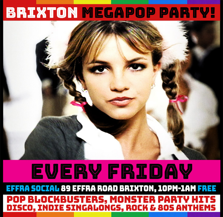 Tonight! The Big Brixton MegaPop party is back at the Effra Social, Friday 10th May 2024 brixtonbuzz.com/2024/04/tonigh… @EffraSocial #brixton #ABBA #FleetwoodMac #KatyPerry #KateNash #HumanLeague #free #LGBTQIA