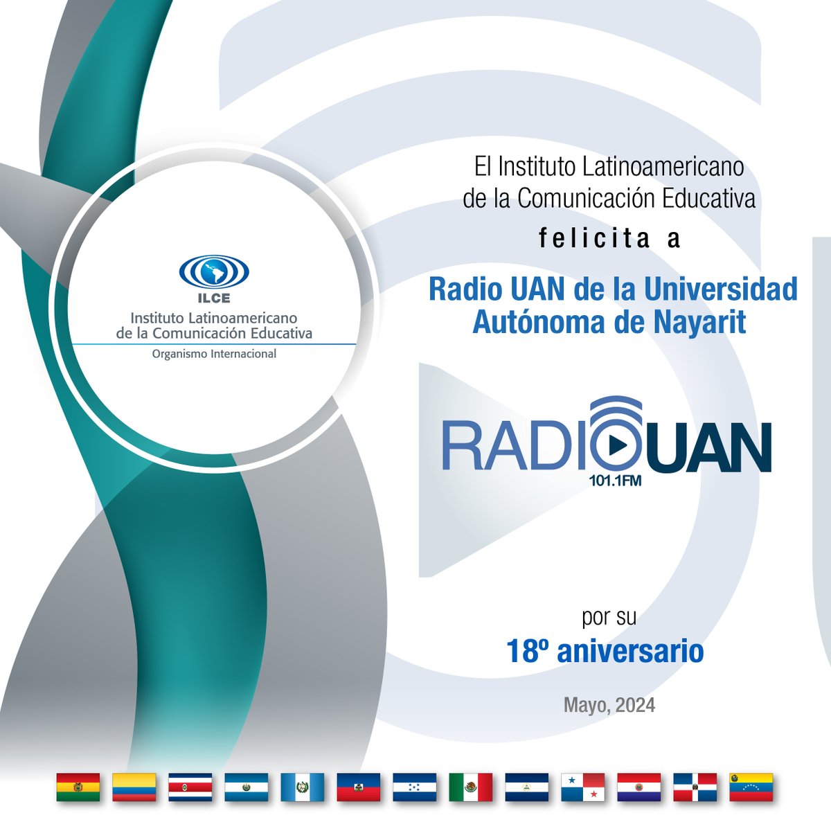 ILCEedu's tweet photo. ✅ Desde el #ILCE nos unimos a la celebración del 18° aniversario de @radiouan de la @UAN_Oficial. Un reconocimiento especial por ser una radio pública que favorece la pluralidad de puntos de vista y propone ser un espacio de diálogo, reflexión social y recreación cultural que coadyuven la construcción de alternativas para entender y construir nuestra realidad.

¡Enhorabuena!🤞🎉

#UAN #UniversidadAutónomaDeNayarit