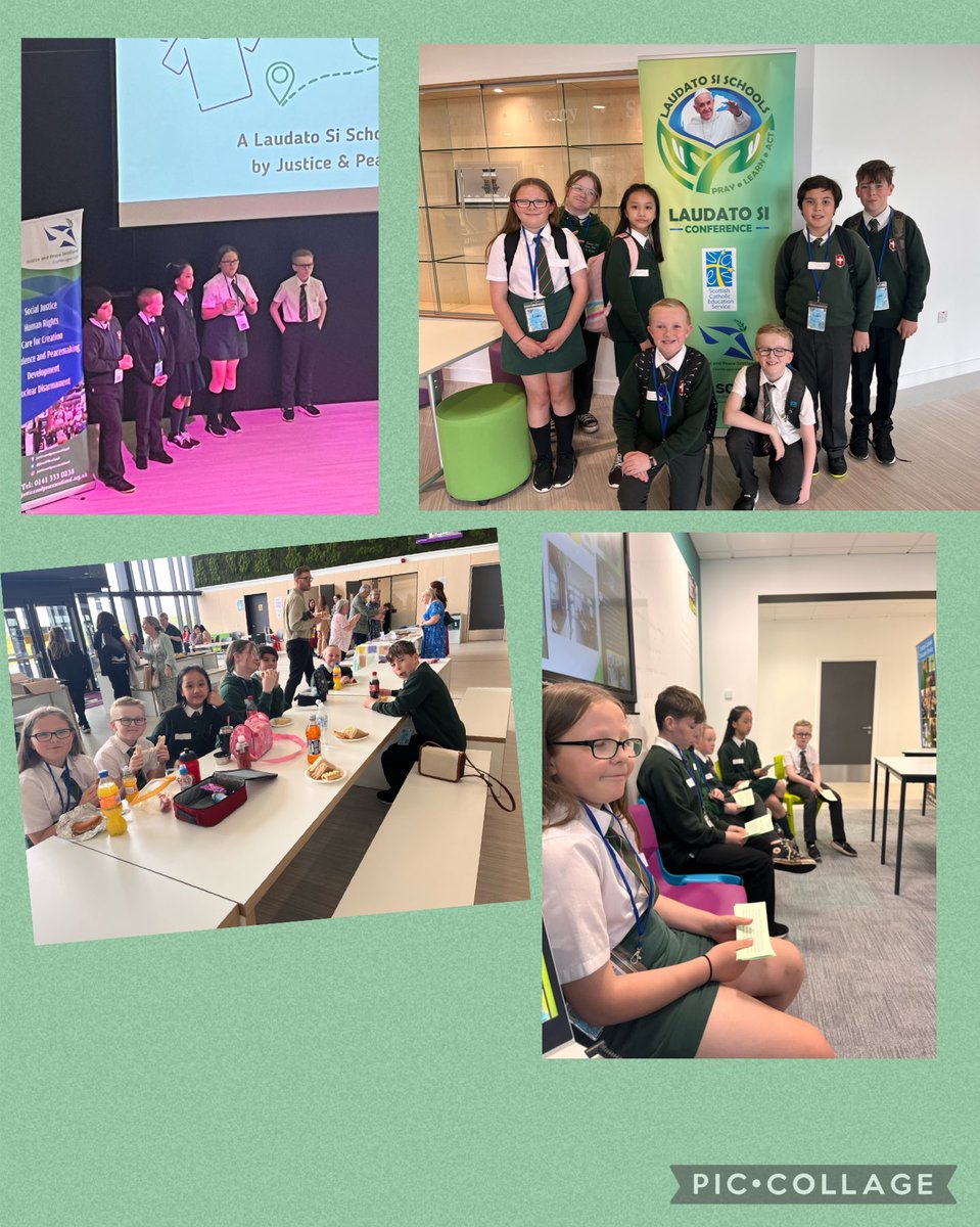 Some of our wonderful Stewards of the Earth and Young Leaders of Learning pupil voice groups presented ⁦@sciaf⁩ #Laudato Si conference today in West Lothian! They did the school and their parents proud 😊 ⭐️ ⁦@JandPScotland⁩ ⁦⁦@WDCEducation⁩