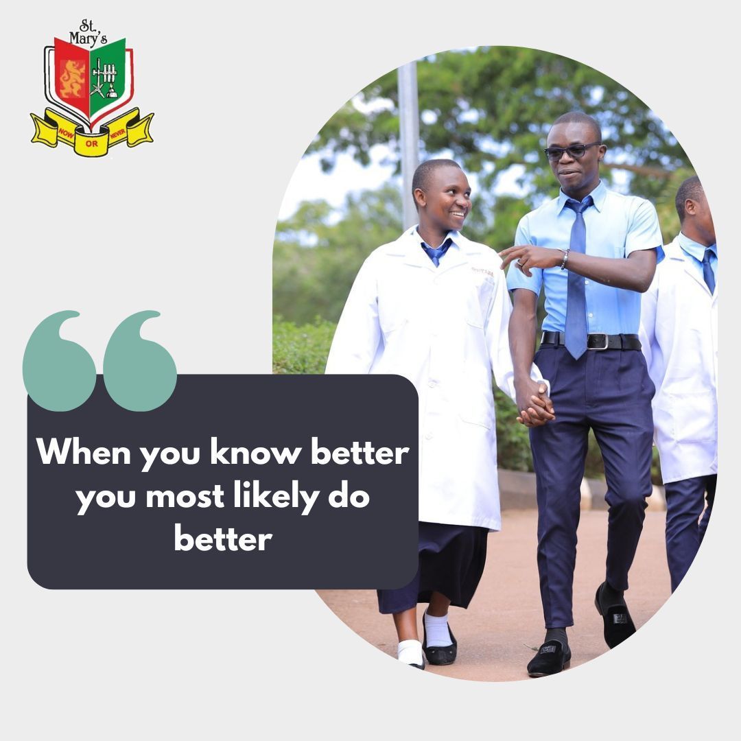 When you know better, you most likely do better.
#StMarysCollegeLugazi #GratefulForEducation #Educationalforall #Funactivities #EmpowerThroughTalent #DreamsComeTrue #SuccessIsEarned #HardWorkPaysOff.