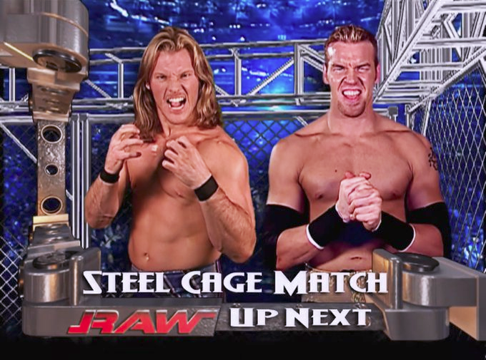 5/10/2004 Chris Jericho defeated Christian in a Steel Cage Match on RAW from the HP Pavilion in San Jose, California. #WWE #WWERaw #ChrisJericho #Y2J #LionHeart #Christian #ChristianCage #Peeps #CaptainCharisma #SteelCageMatch