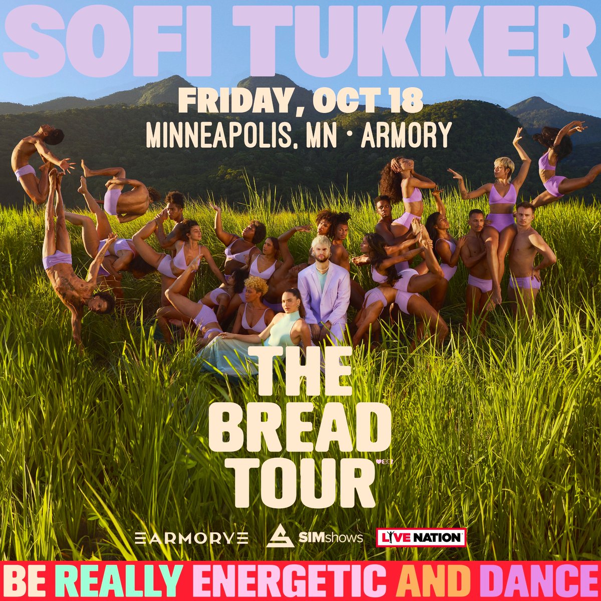 🍞 ON SALE NOW! 🍞 @sofitukker: The BREAD Tour We’re baking & breaking bread together on October 18th - and you’re invited! Be Really Energetic And Dance over to our site for tix 🪩 🎟️ armorymn.com/events/sofi-tu…