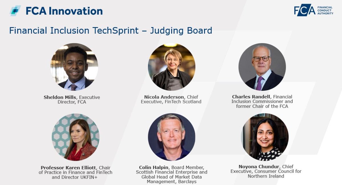 Register now for the Financial Inclusion TechSprint showcase day on 30 May. Hosted by @TheFCA, this TechSprint explores technological solutions to remove barriers to financial inclusion, particularly for consumers in vulnerable circumstances. Register: fca.idloom.events/Financial_Incl…