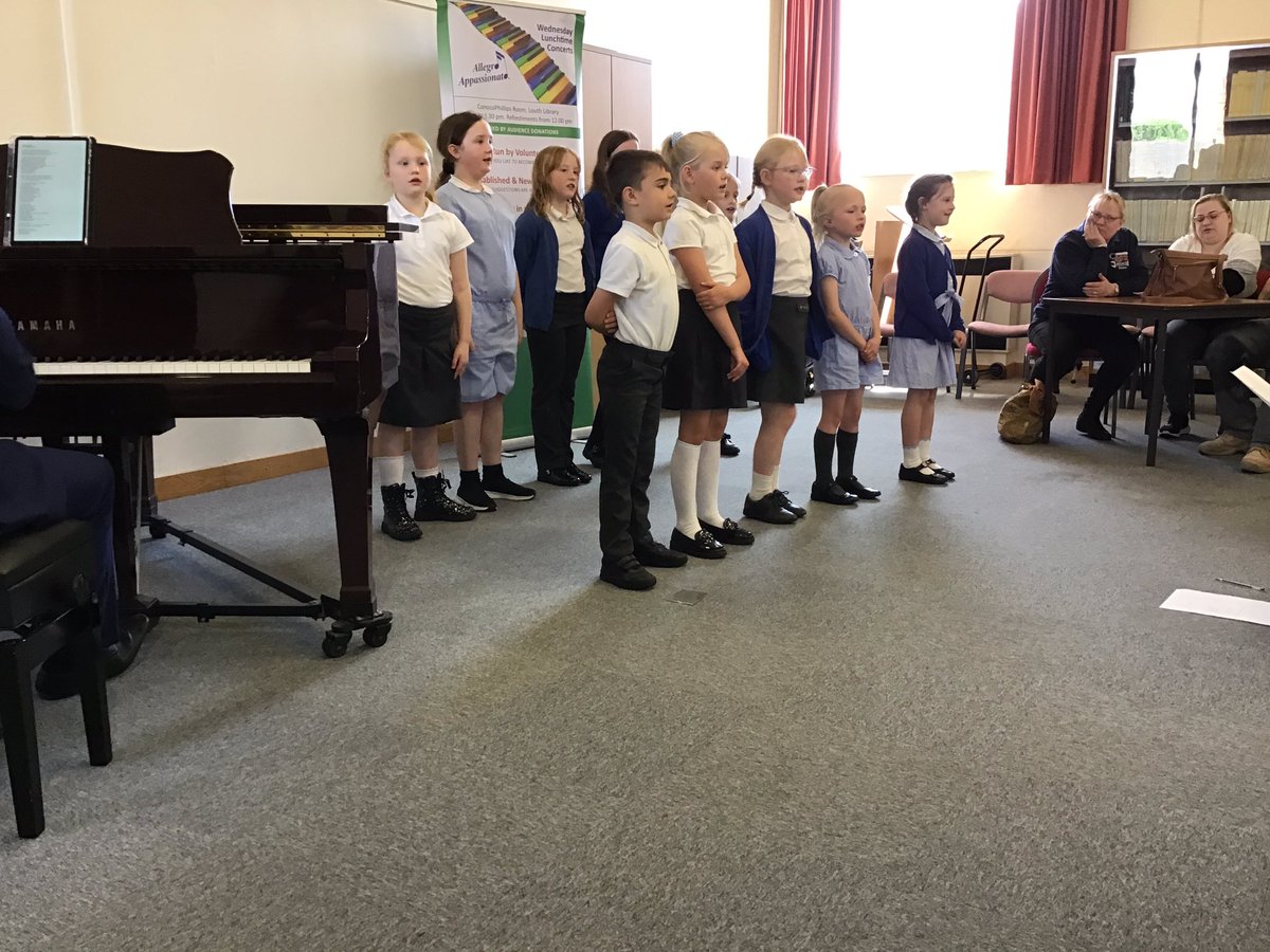 On Wednesday, Mr Browne’s choir loved going to the Conoco rooms in a Louth to perform. #happiness #unity