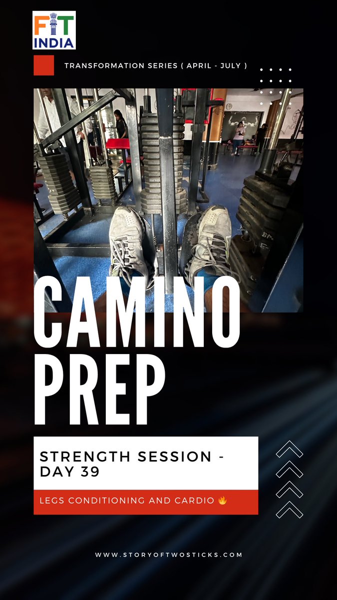 #RoadtoCamino with #FitIndiaMovement

Day 39 Progress. Legs Conditioning and Cardio Session❣️

Join me! Official Hashtags #storyoftwosticks #caminostoryformanas 

I am inspired by the @FitIndiaOff initiative launched by our Hon’ble PM Sh. @narendramodi .