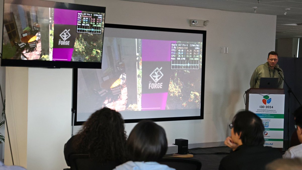 Thanks <a href="/TheForge_FX/">The Forge</a> for the very interesting talk about your work with triangle visibility buffers!
#I3D2024