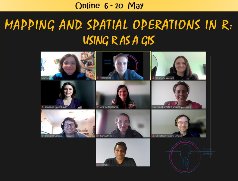 Another amazing edition of the GIS with R course with @AMarciaBarbosa is going to an end! If you want to learn from her how to create interactive maps using R, check it out: physalia-courses.org/courses-worksh…