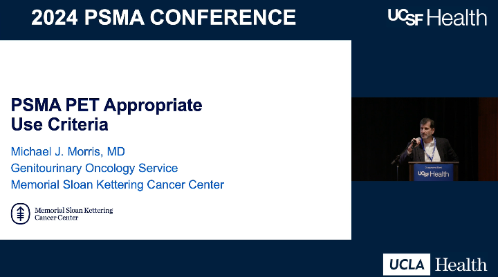 Exciting insights from the 2024 @UCSF @UCLA @PSMAconference! @morr316 @MSKCancerCenter emphasized the pivotal role of PSMA PET in #ProstateCancer mgmt, navigating its regulatory journey and challenges in interpretation. #WatchNow > bit.ly/3wduQhk @PCFnews